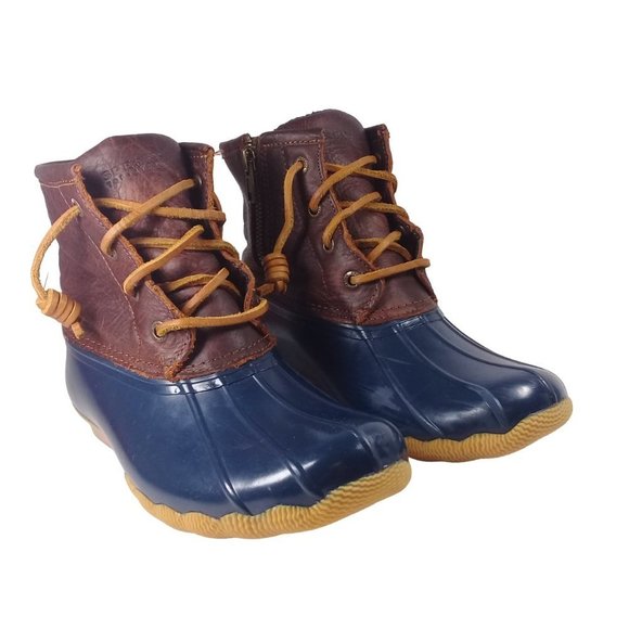 Sperry Saltwater Women's Rubber Waterproof Rain Pop Outsole Duck Boot Size 5 - Picture 2 of 12